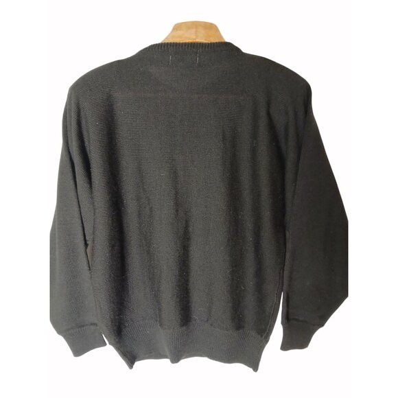 Vintage Cervelle Black Sweater Blue Sequins Beaded Size S Oversized Bedazzled - Picture 5 of 10